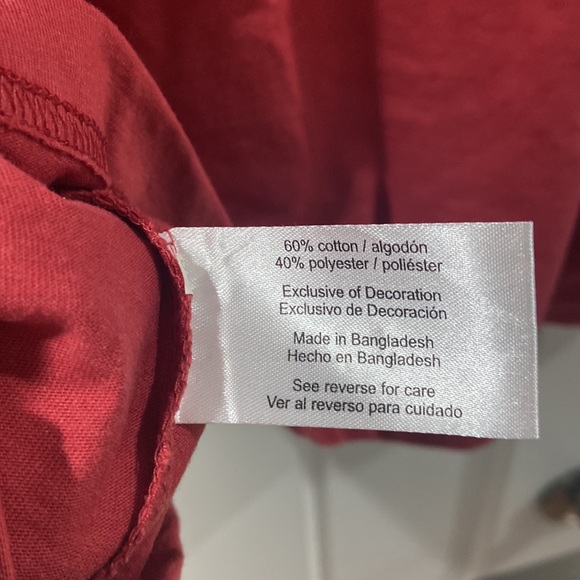 Eddie Bauer mens XL rust red NWT t shirt embroidered logo bottom left side - Picture 5 of 6